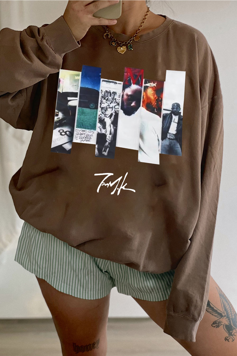 Kendrick Dropped Women's Crew Neck Sweatshirt