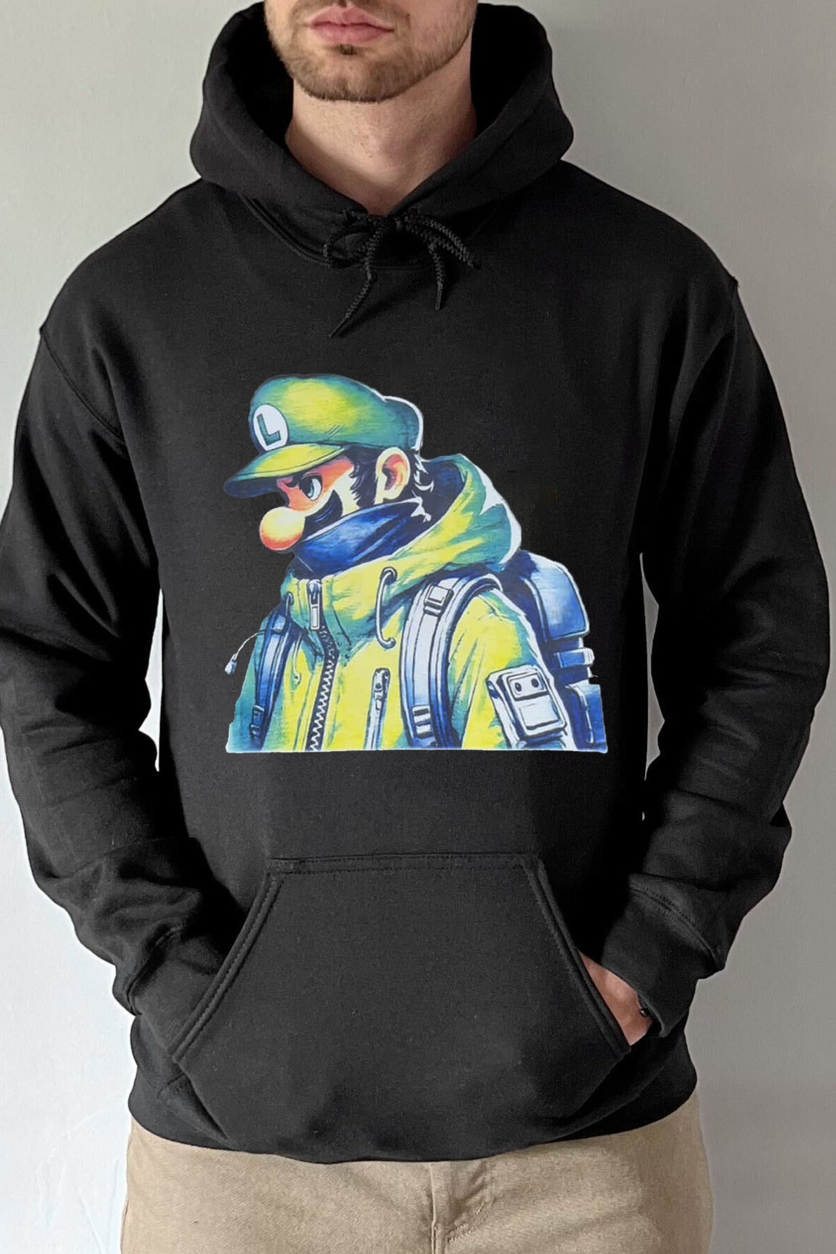 luigimario hooded sweatshirt