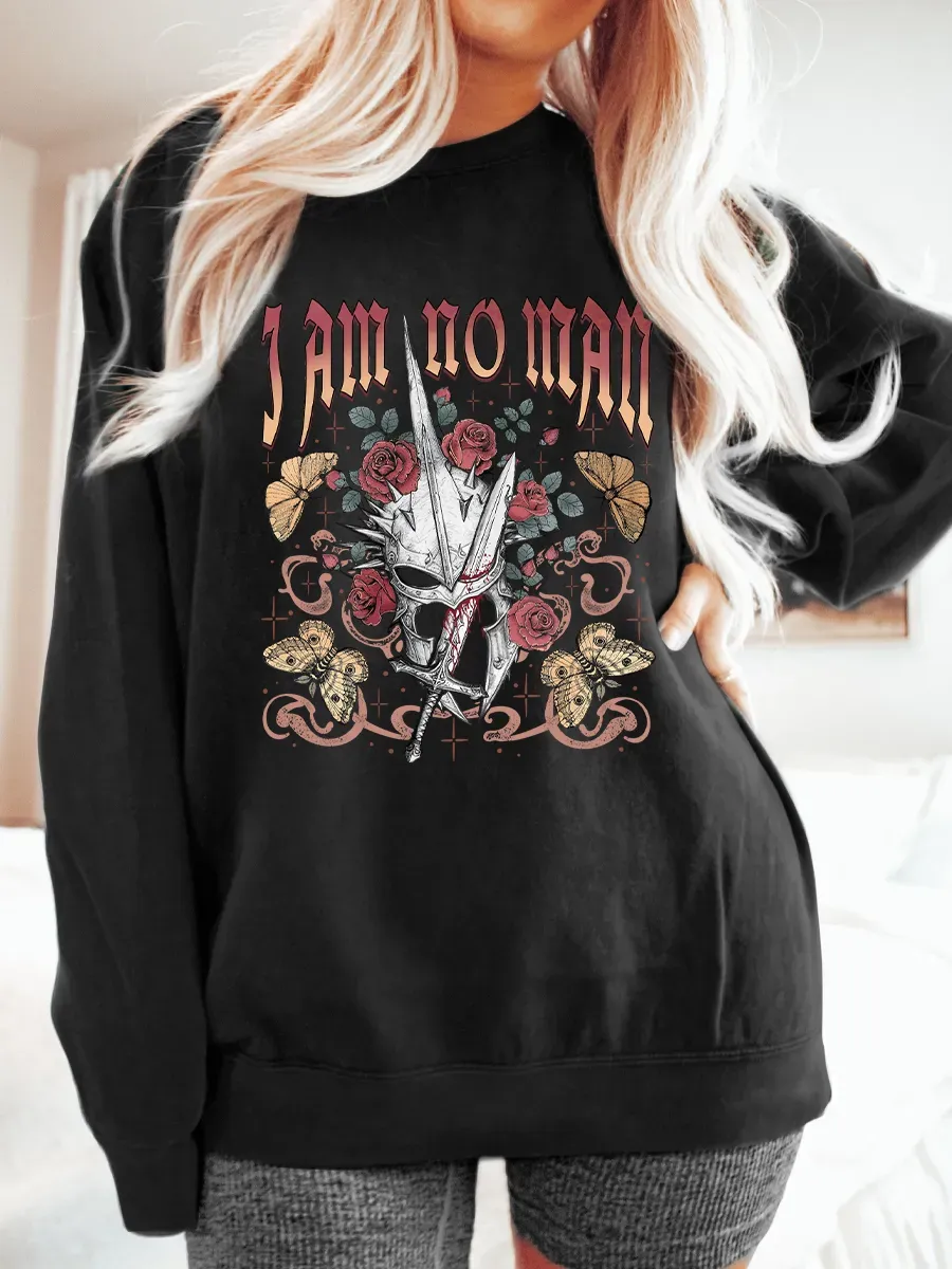 I Am No Man Fantasy Sweatshirt For Women