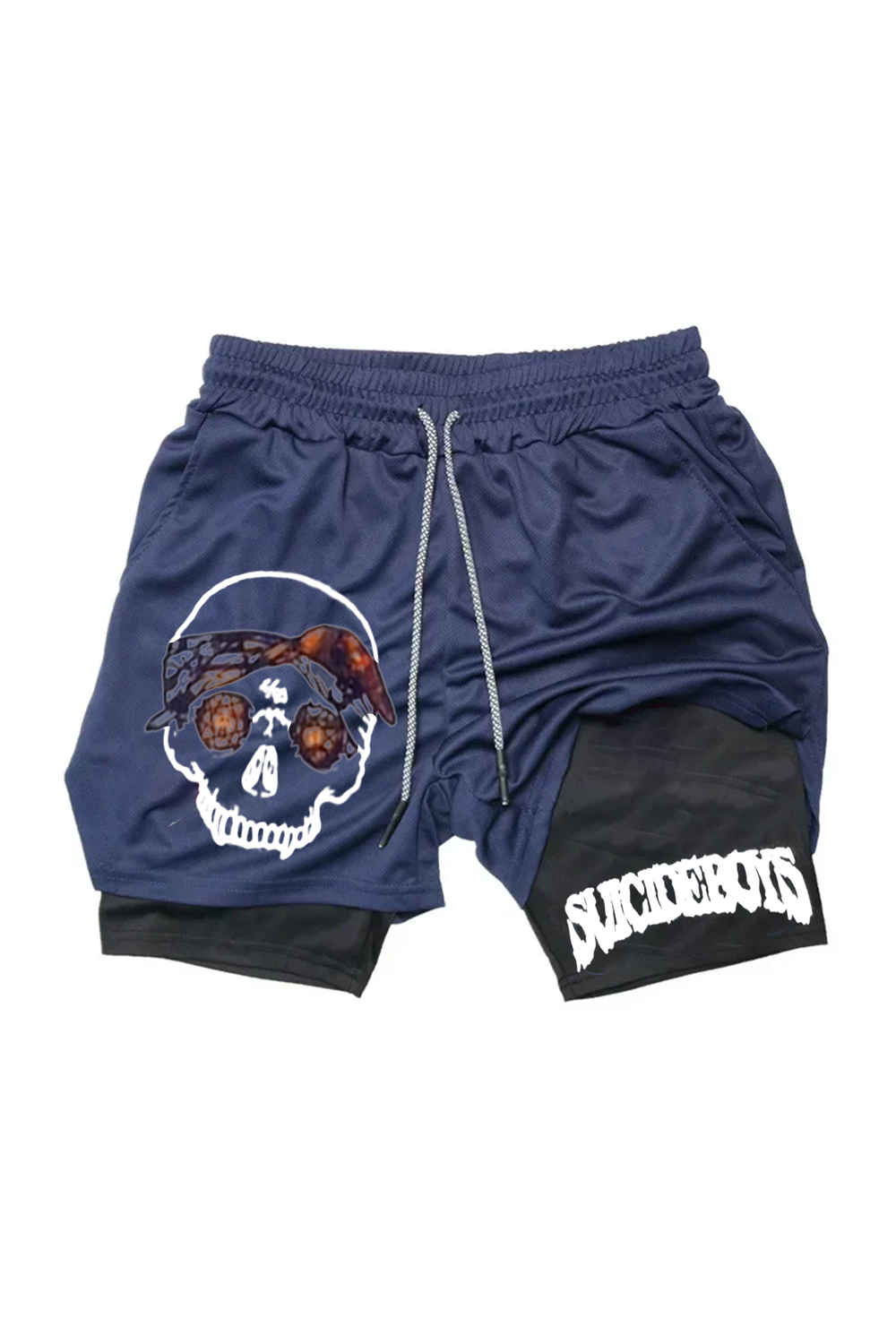 $UICIDEBOY$ KING OF RAP printed shorts