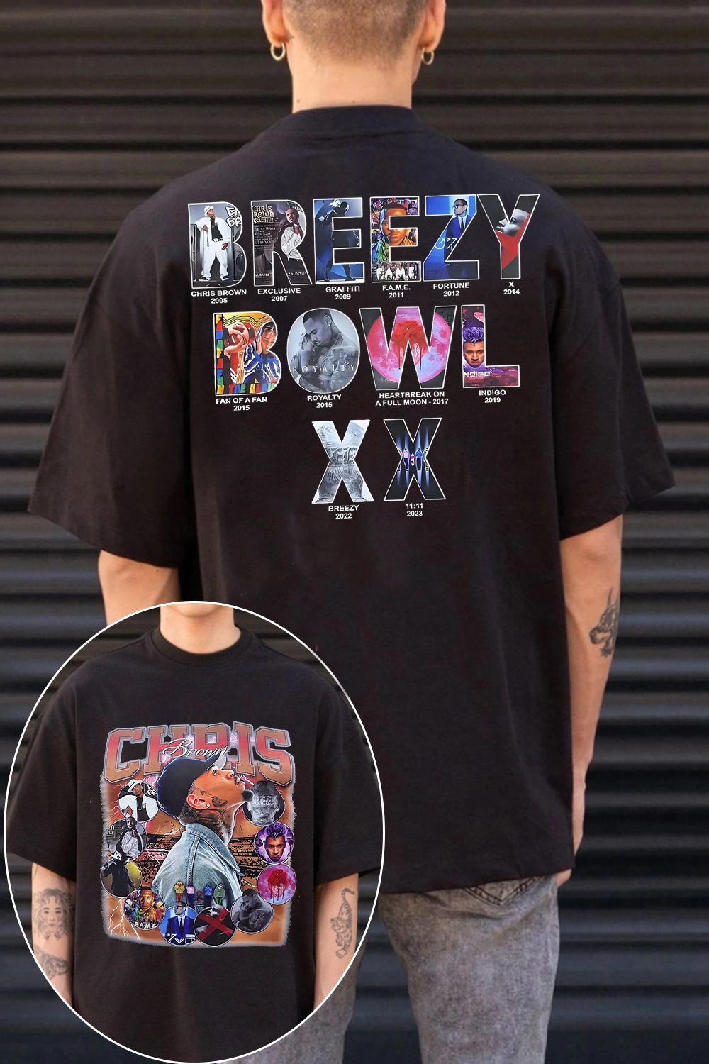 cb 2-side printed Tee For Men