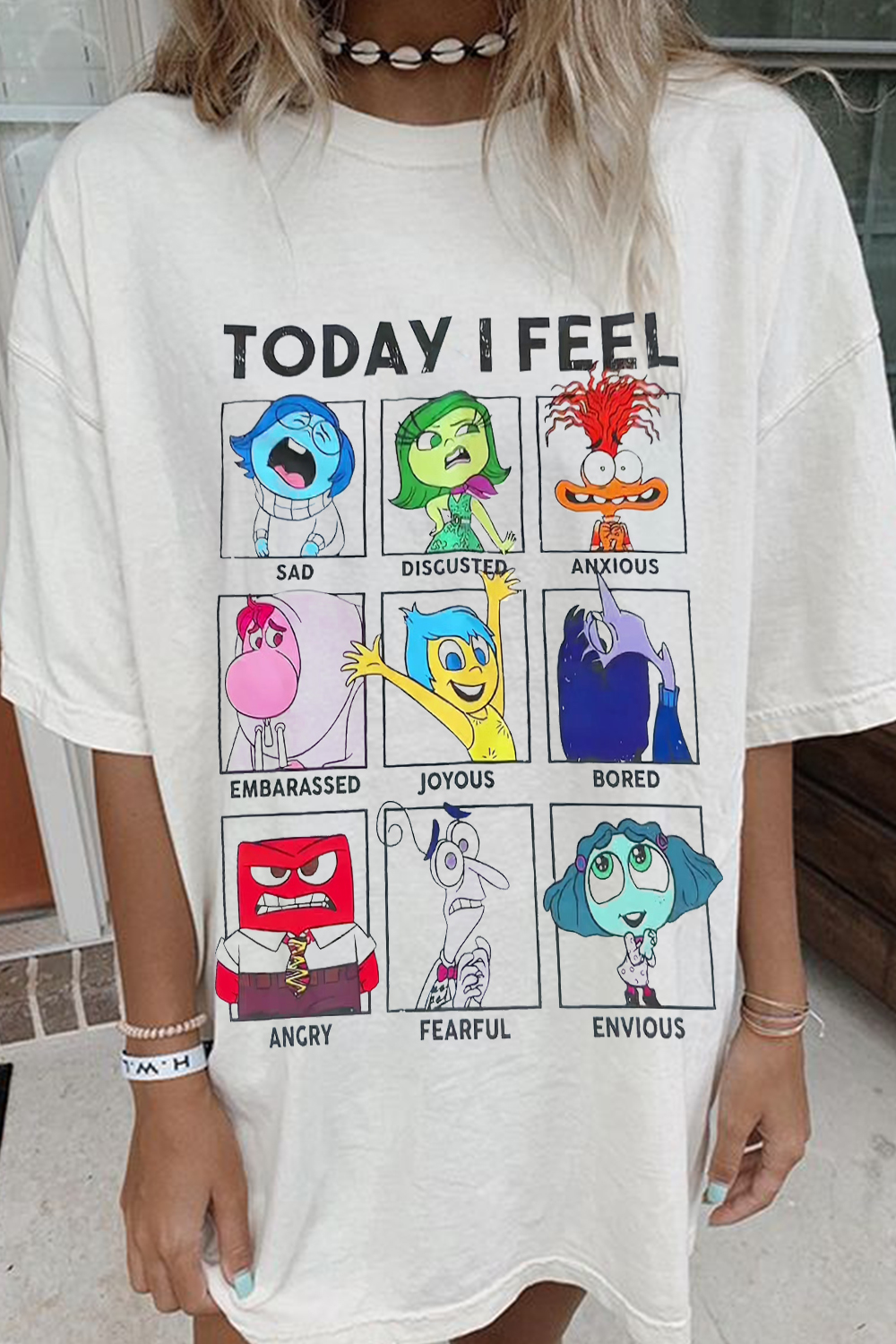 Personalized Cartoon Print Short-Sleeved T-Shirt