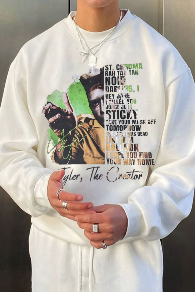 Tyler the Creator Chromakopia crew neck long sleeve men's sweatshirt