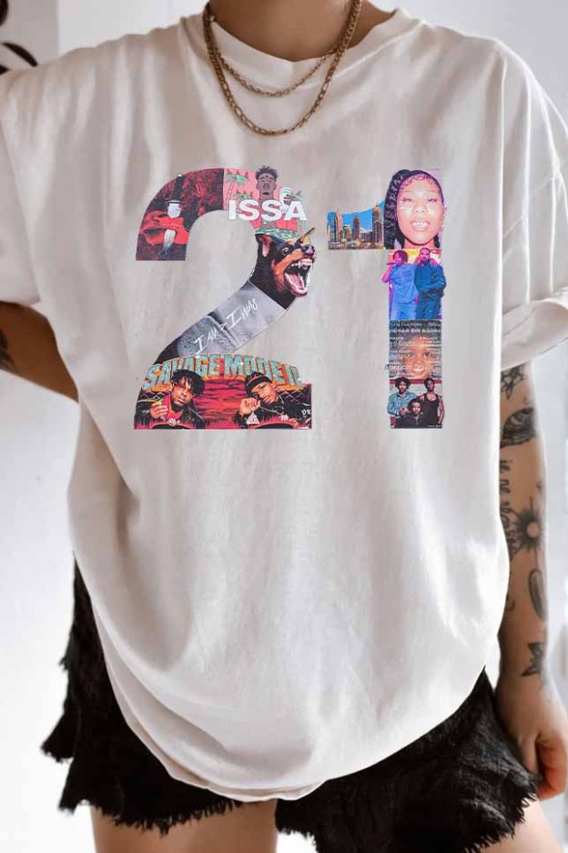 21 Typography T-Shirt