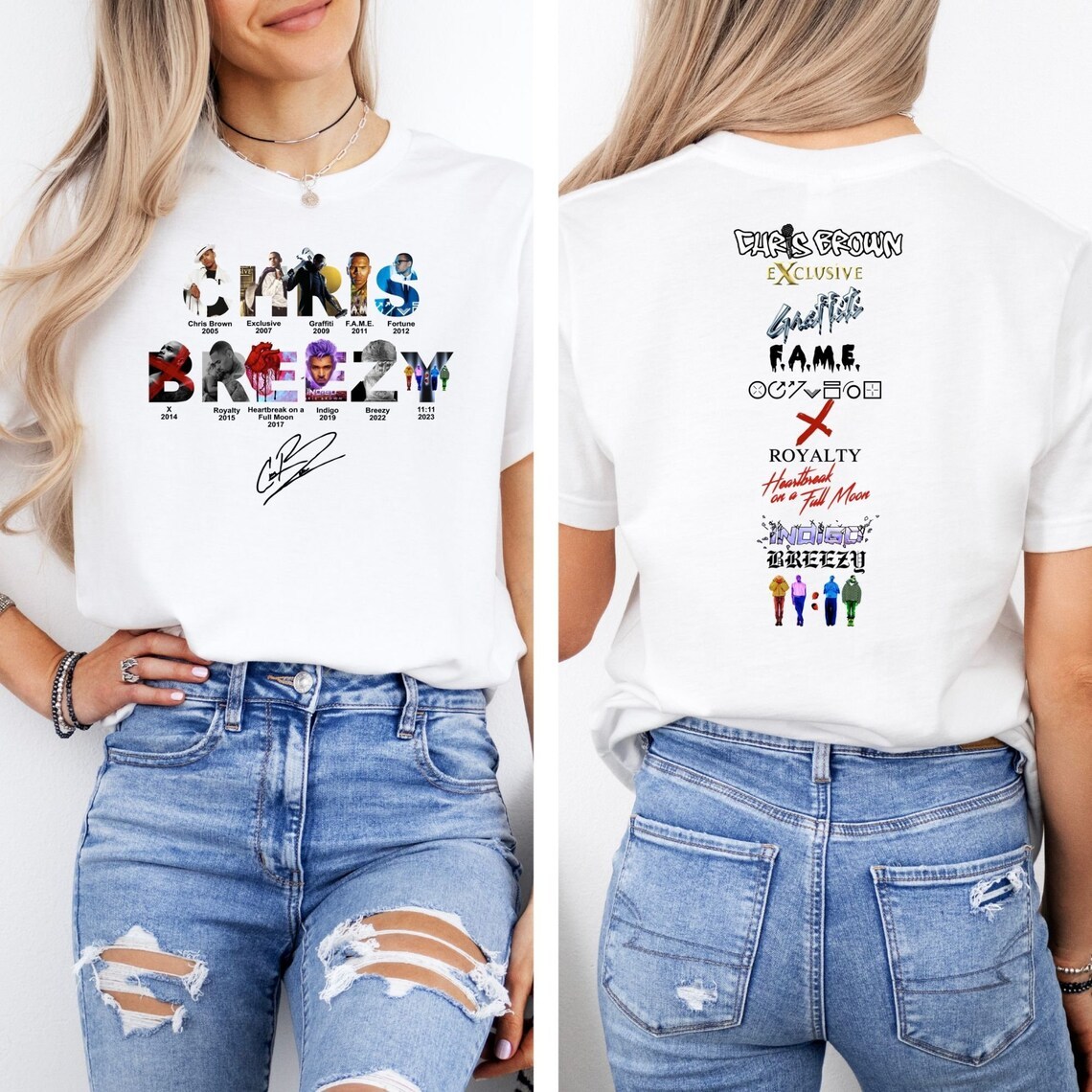 Chris Brown 11:11 Tour Both Side Shirt