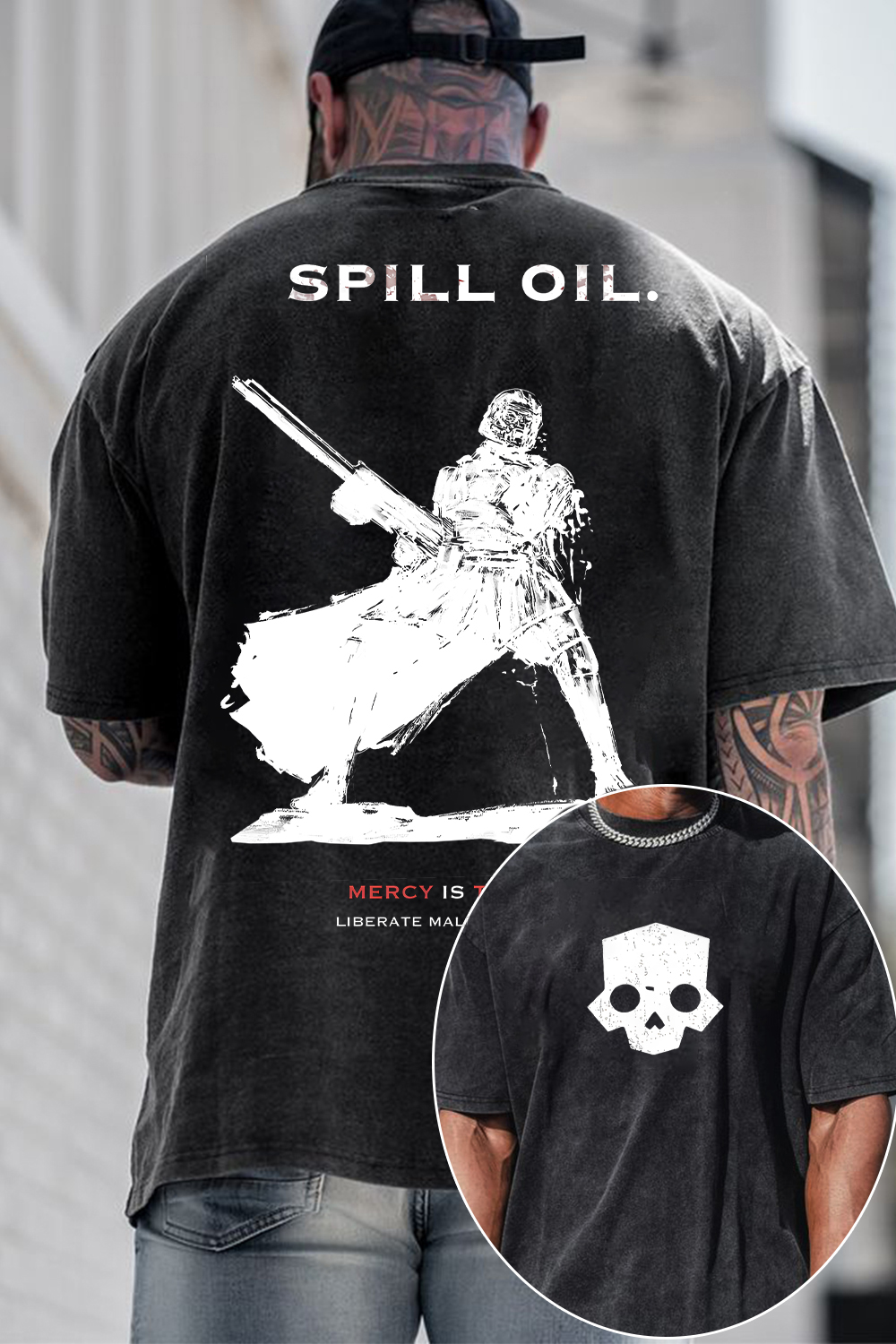 Helldivers 2 Oversized Vintage Unisex Washed Shirt