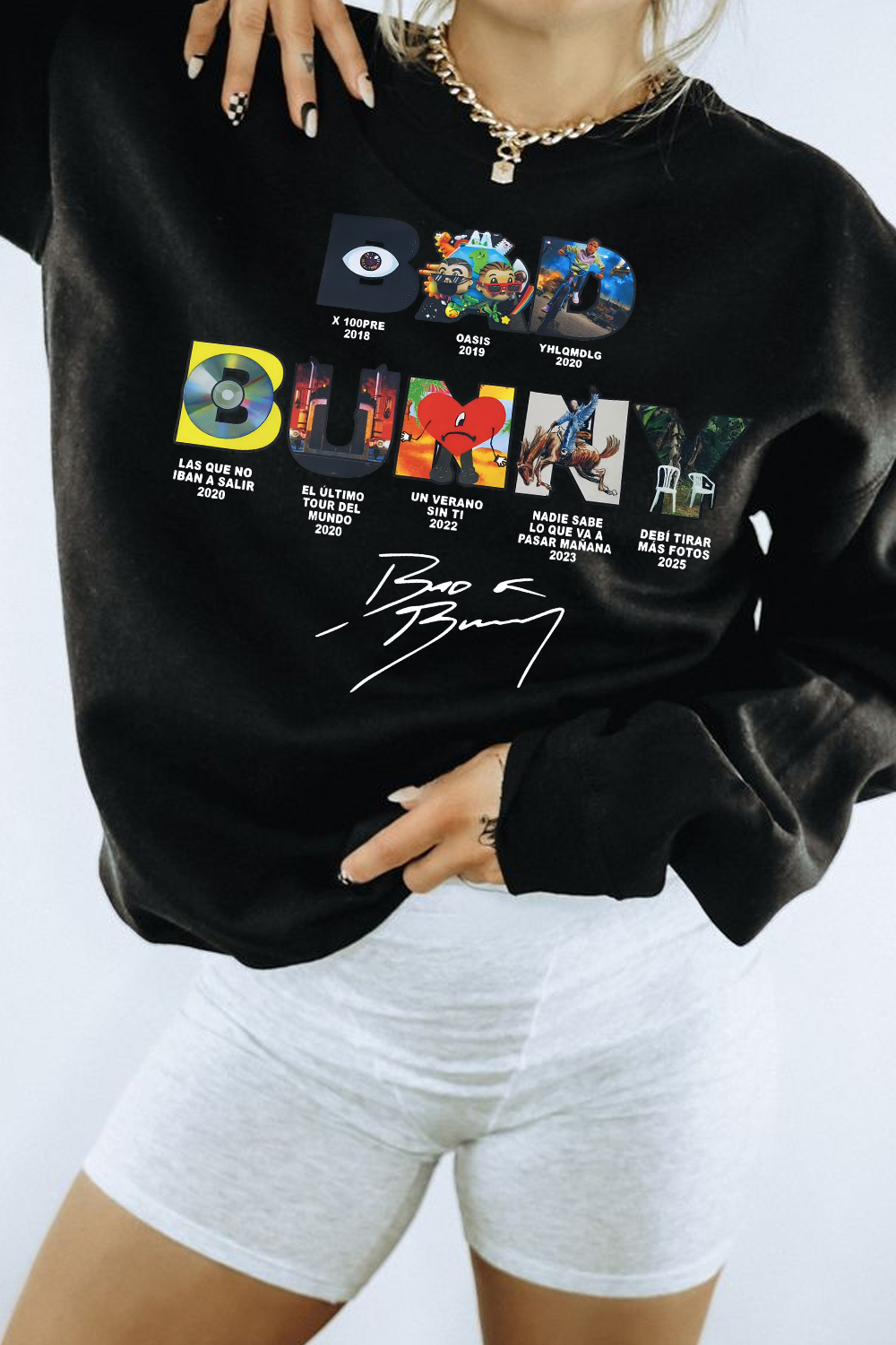 Bad Bunny Concert DTML Album Sweatshirt For WoMen