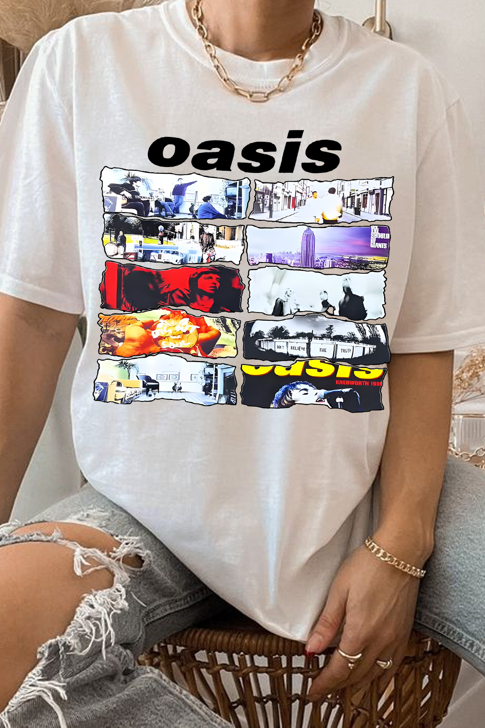 Oasis Unisex T Shirt Definitely Maybe Promo Official Reunion Tour 2025