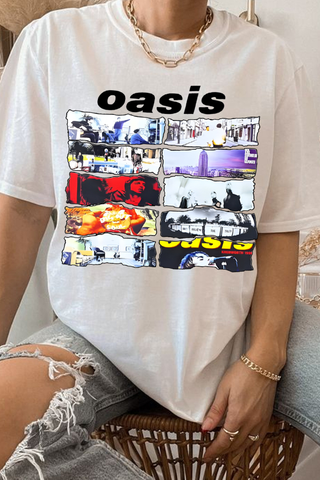 Oasis Unisex T Shirt Definitely Maybe Promo Official Reunion Tour 2025
