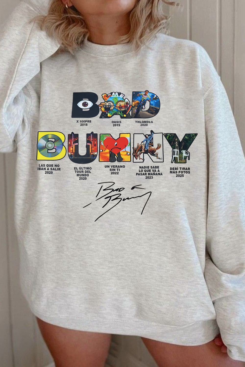Bad Bunny Concert DTML Album Sweatshirt For WoMen