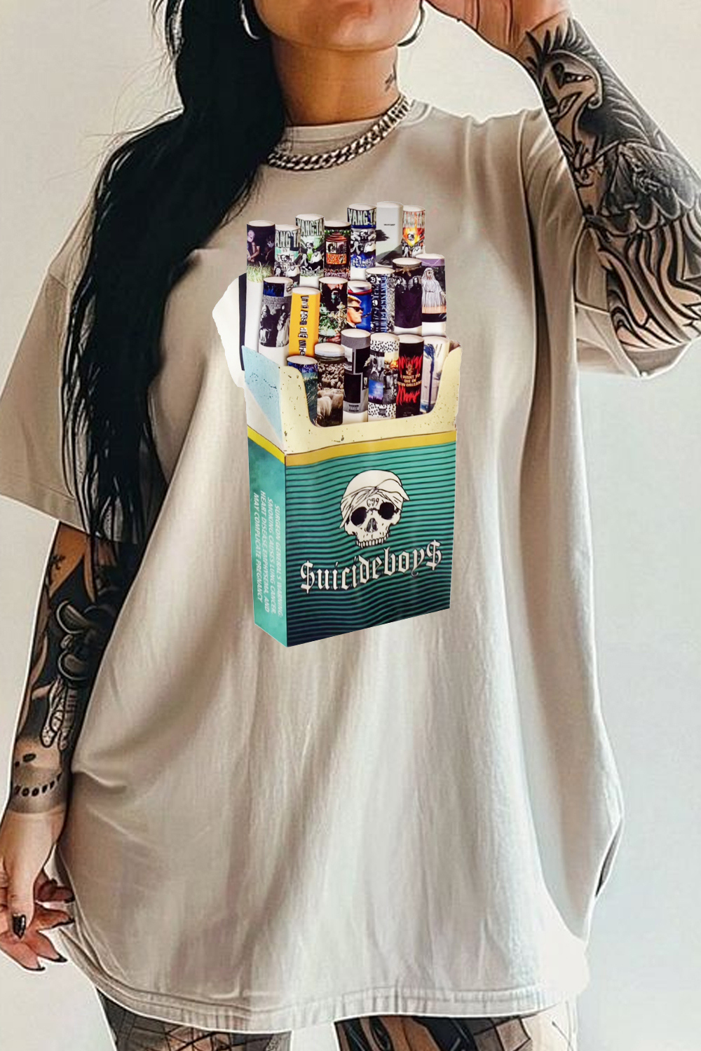 $uicideboy$ cigarette box print T-shirt