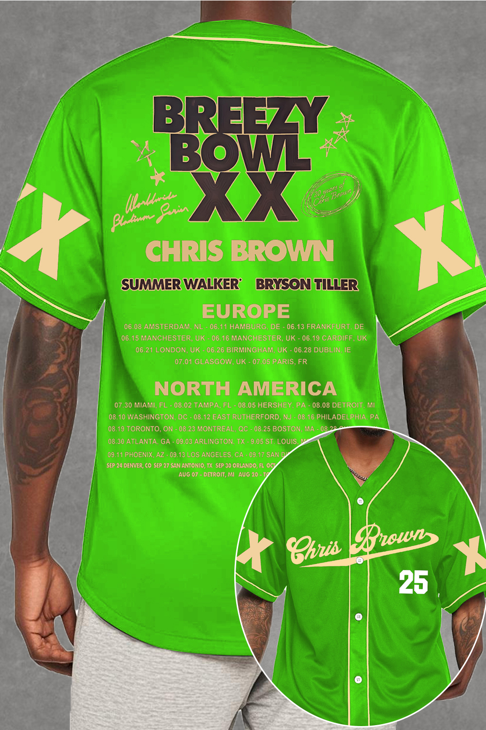 CB Bowl XX World Tour 2025 Baseball Jersey