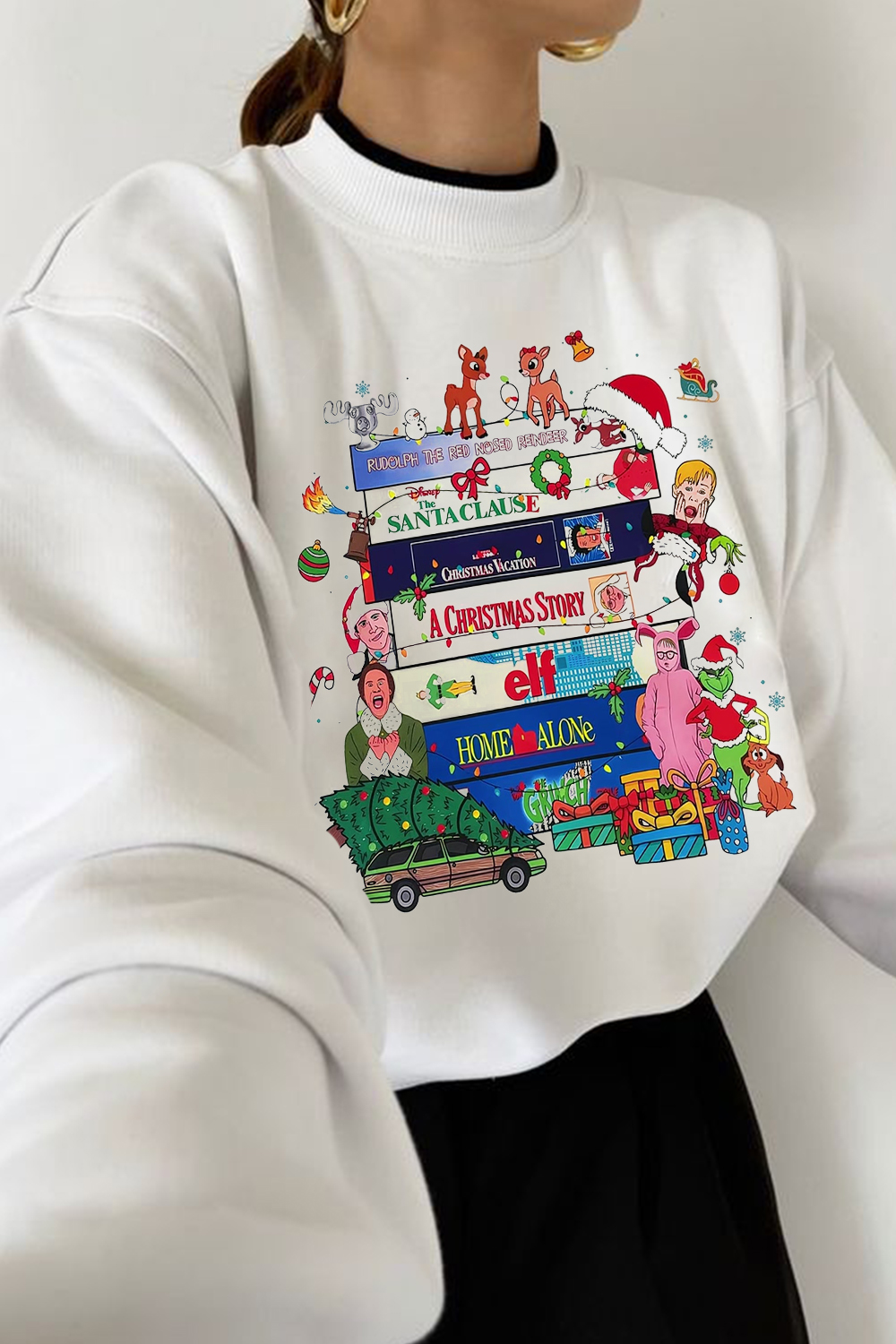 Christmas Bambi Crew Neck Sweatshirt