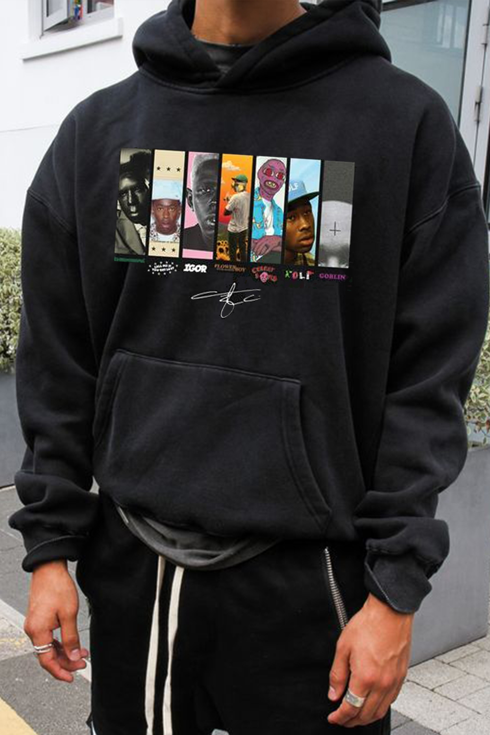 Tyler printed men's hooded sweatshirt