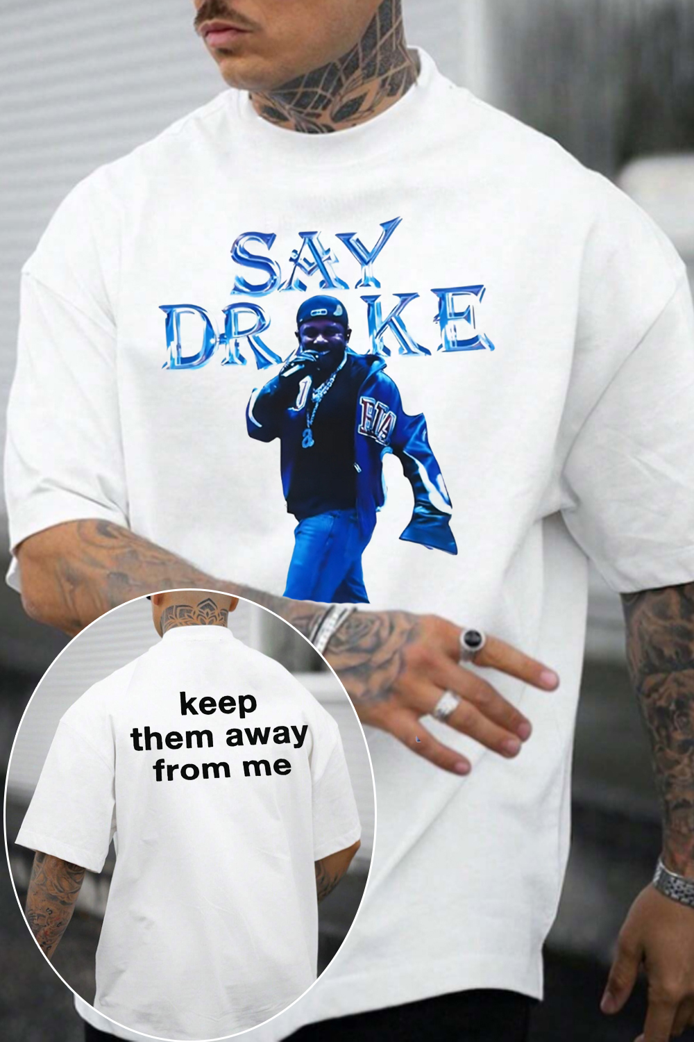 Say Drake kendricklamar t shirt