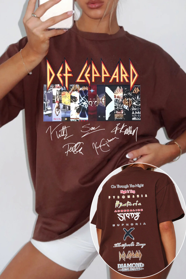 Defleppard 2-sided women printed tee