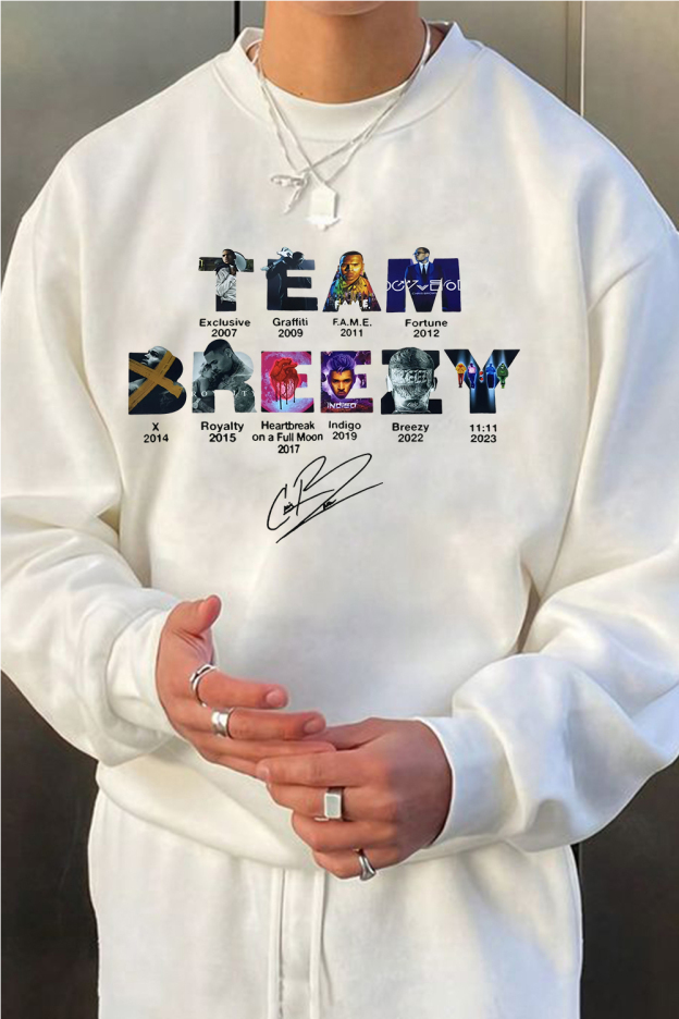 Team Breezy Chris Brown Album Sweatshirt For Men