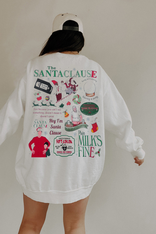 Christmas Simple Back Printed Round Neck Sweatshirt