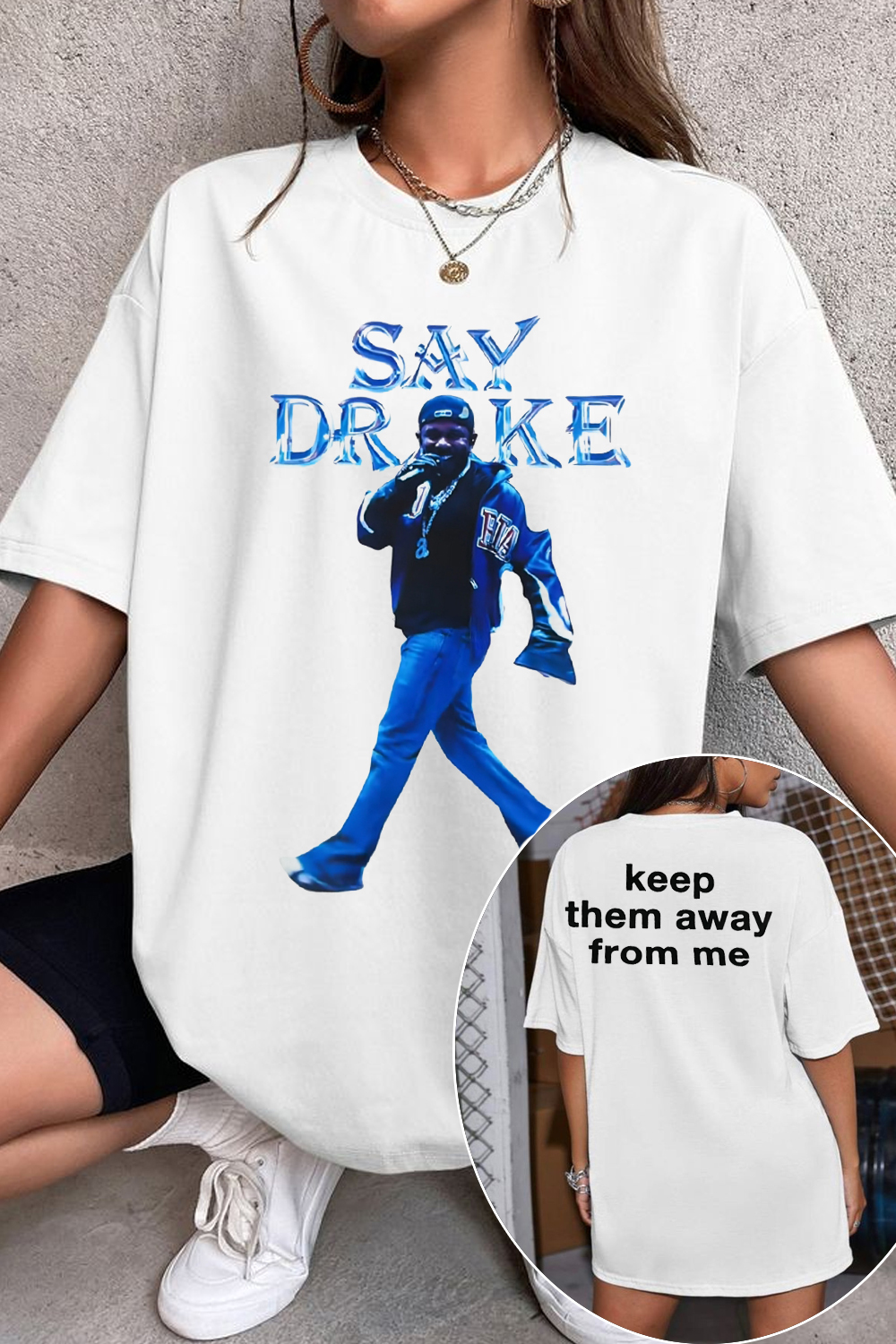 Say Drake kendricklamar  short sleeve t-shirt