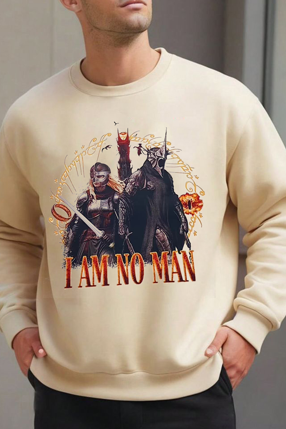 Lord of the Rings Personalized Round Neck Men's Long Sleeve Sweatshirt