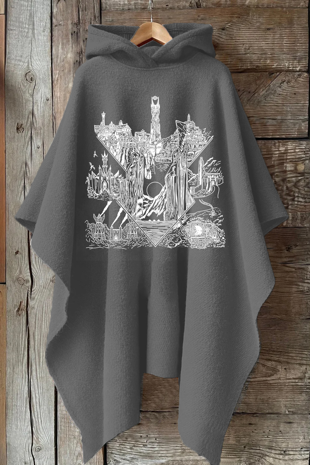 LOTR Middle Earth Inspired Hooded Warm Shawl Cape