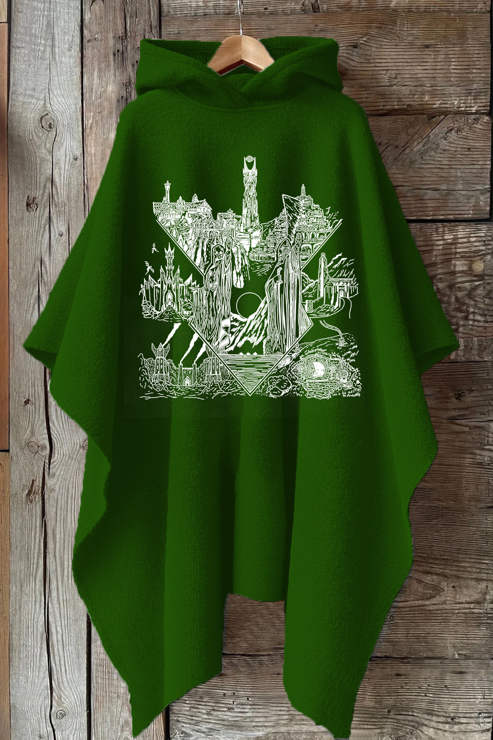 LOTR Middle Earth Inspired Hooded Warm Shawl Cape