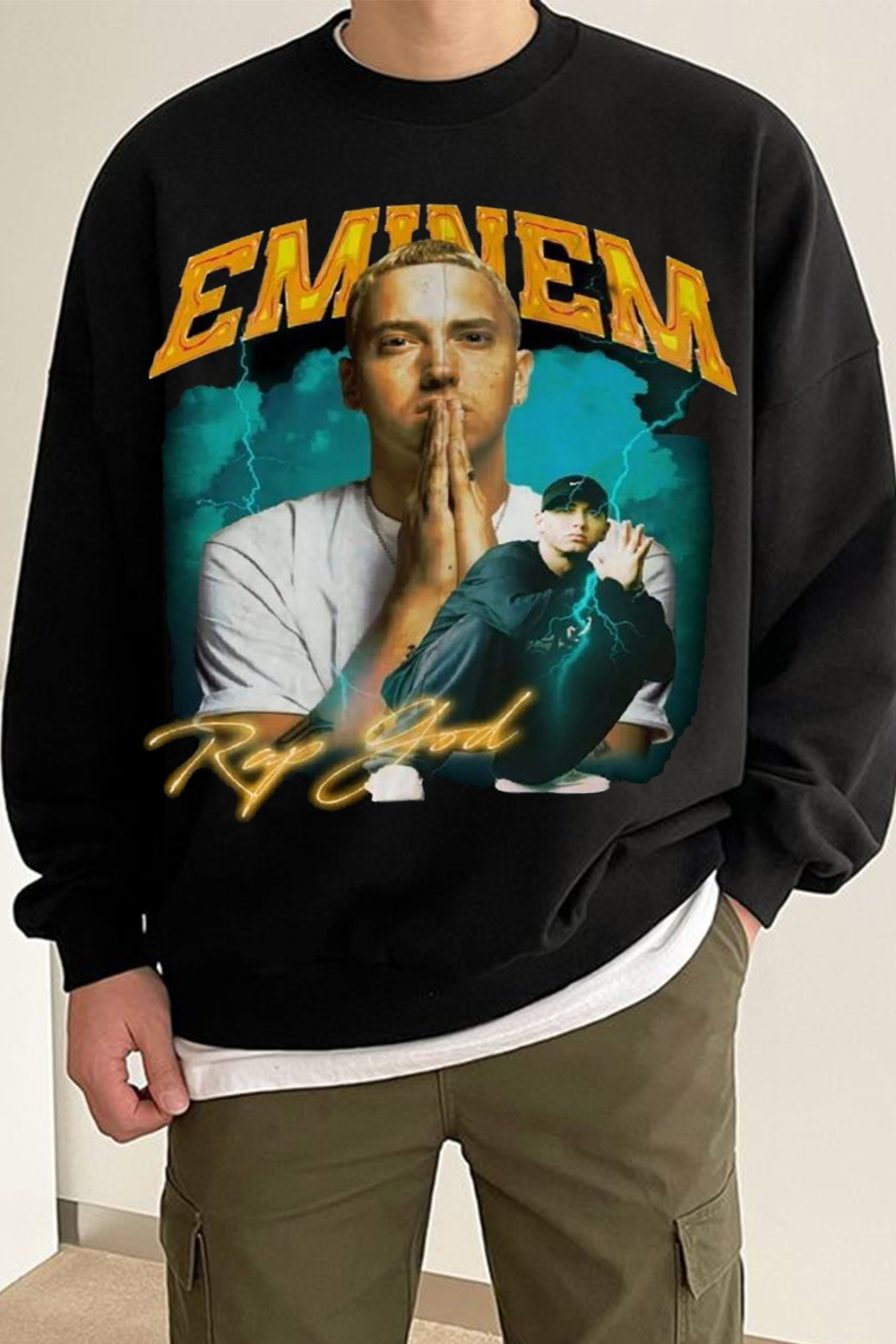 Singer Support Printed Casual Round Neck Long Sleeve Sweatshirt
