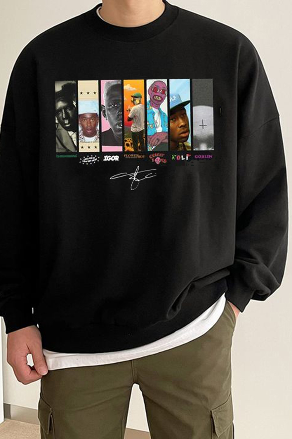 Tyler printed crew neck men's sweatshirt