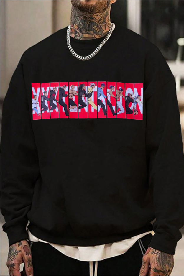 xxxtentacion cartoon fans men's sweatshirt