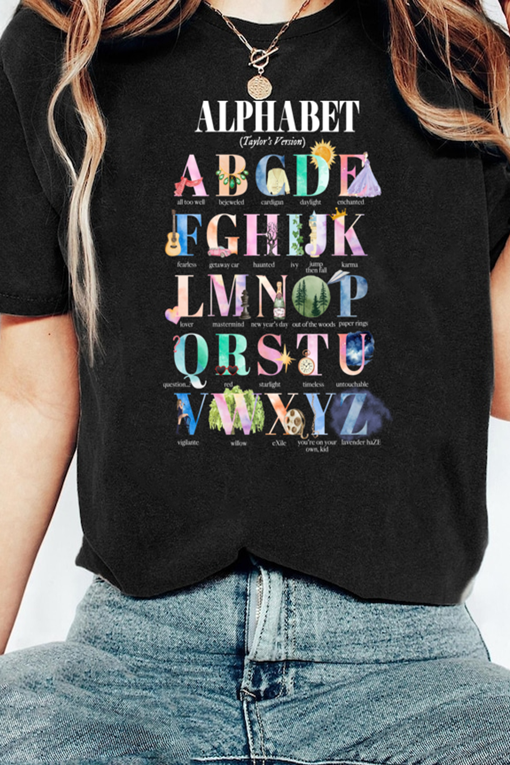 Christmas Printed Round Neck Ladies Short Sleeve T-Shirt