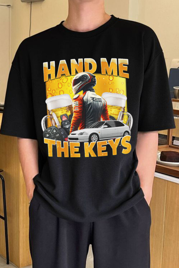 Contrast Color Letter Racing Print Short Sleeve T-Shirt