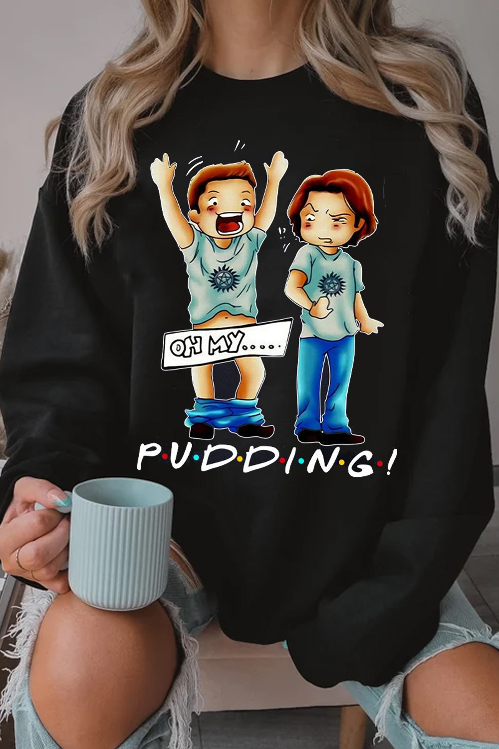 Pudding Dean & Sam print sweatshirt