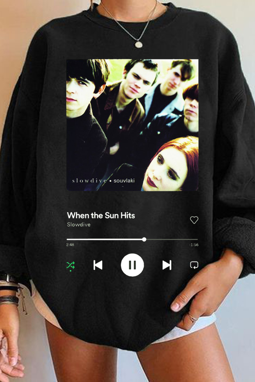 When the Sun Hits Casual Crew Neck Long Sleeve Sweatshirt