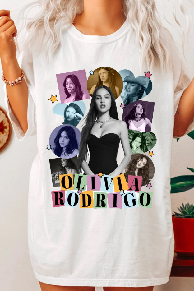 Olivia Printed Loose Round Neck Short Sleeve T-Shirt