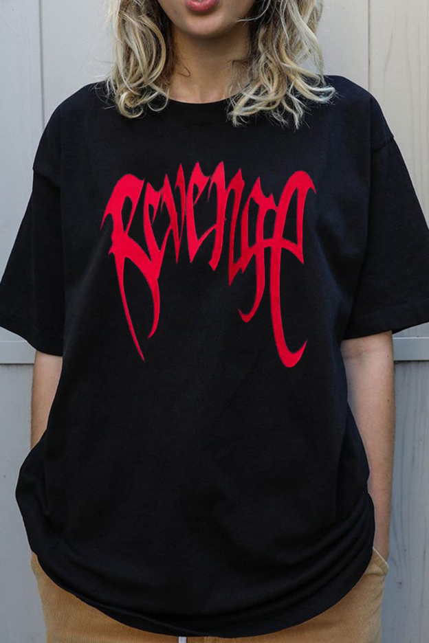 xxxtentacion personalized letter print short-sleeved T-shirt