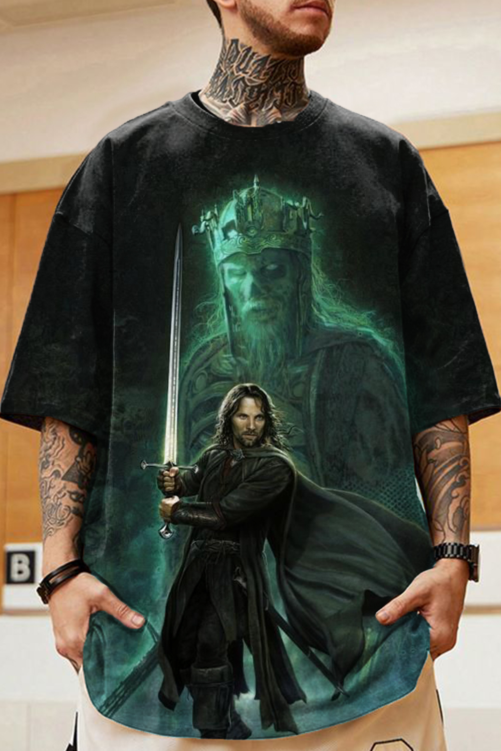 Lord of the Rings print loose short-sleeved T-shirt