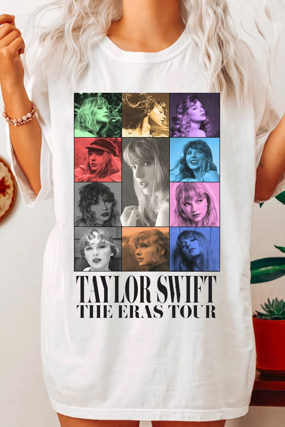 Taylor Printed Loose Round Neck Short Sleeve T-Shirt