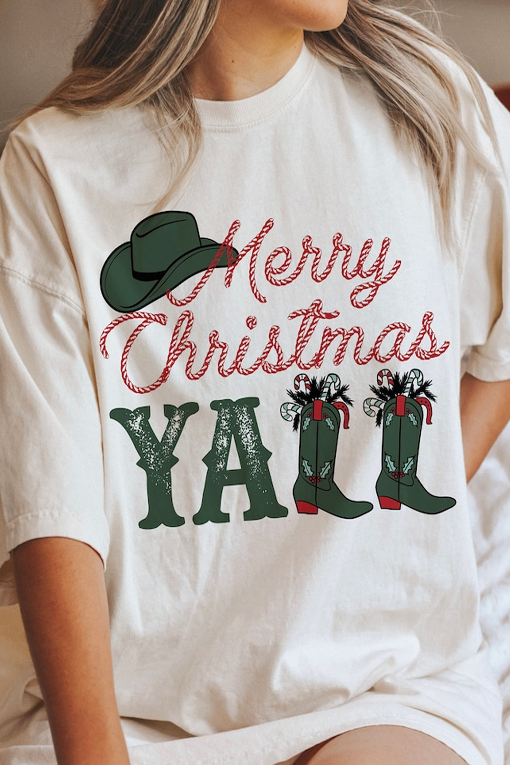 Cartoon Christmas Print Short-Sleeved T-Shirt