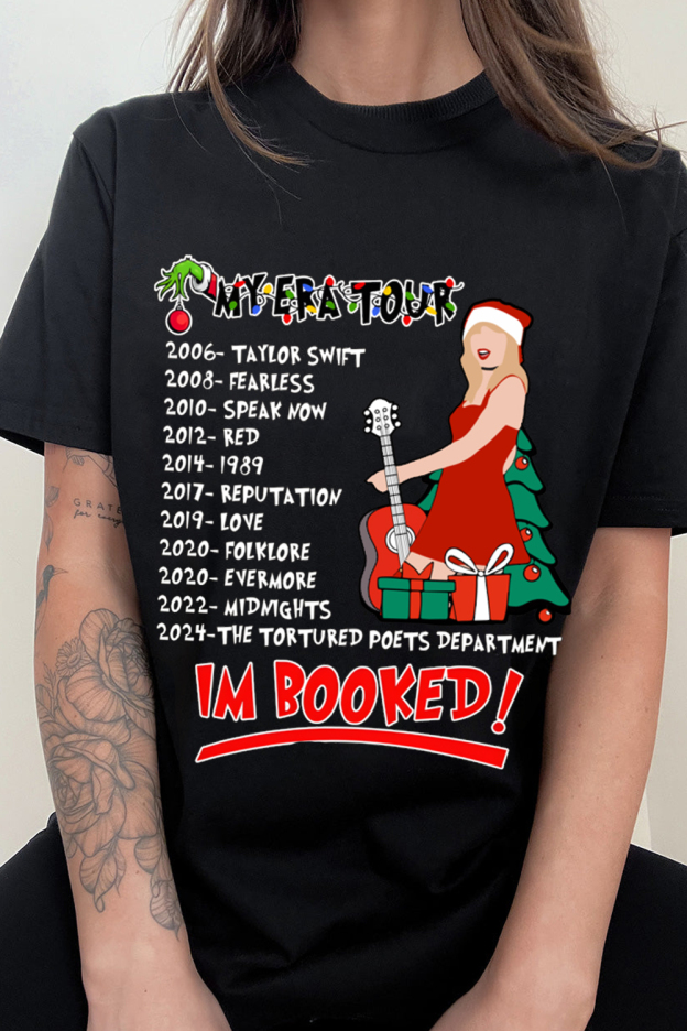 Christmas Star Printed Round Neck Ladies Short Sleeve T-Shirt