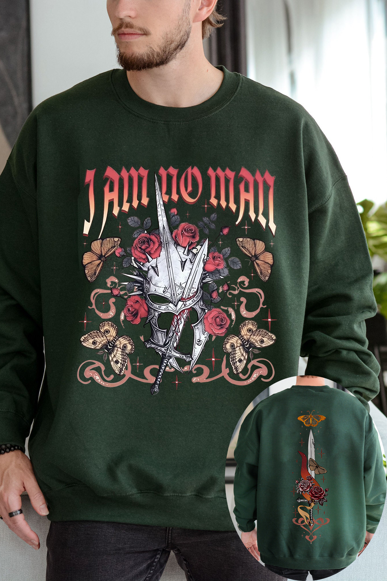 Lord of the Rings Personalized Print Round Neck Men's Sweatshirt