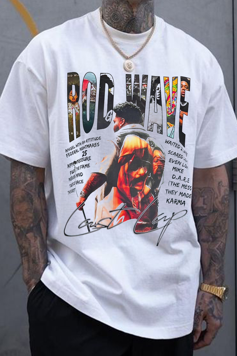 Rod Wave Personalized Print Round Neck Short Sleeve T-Shirt