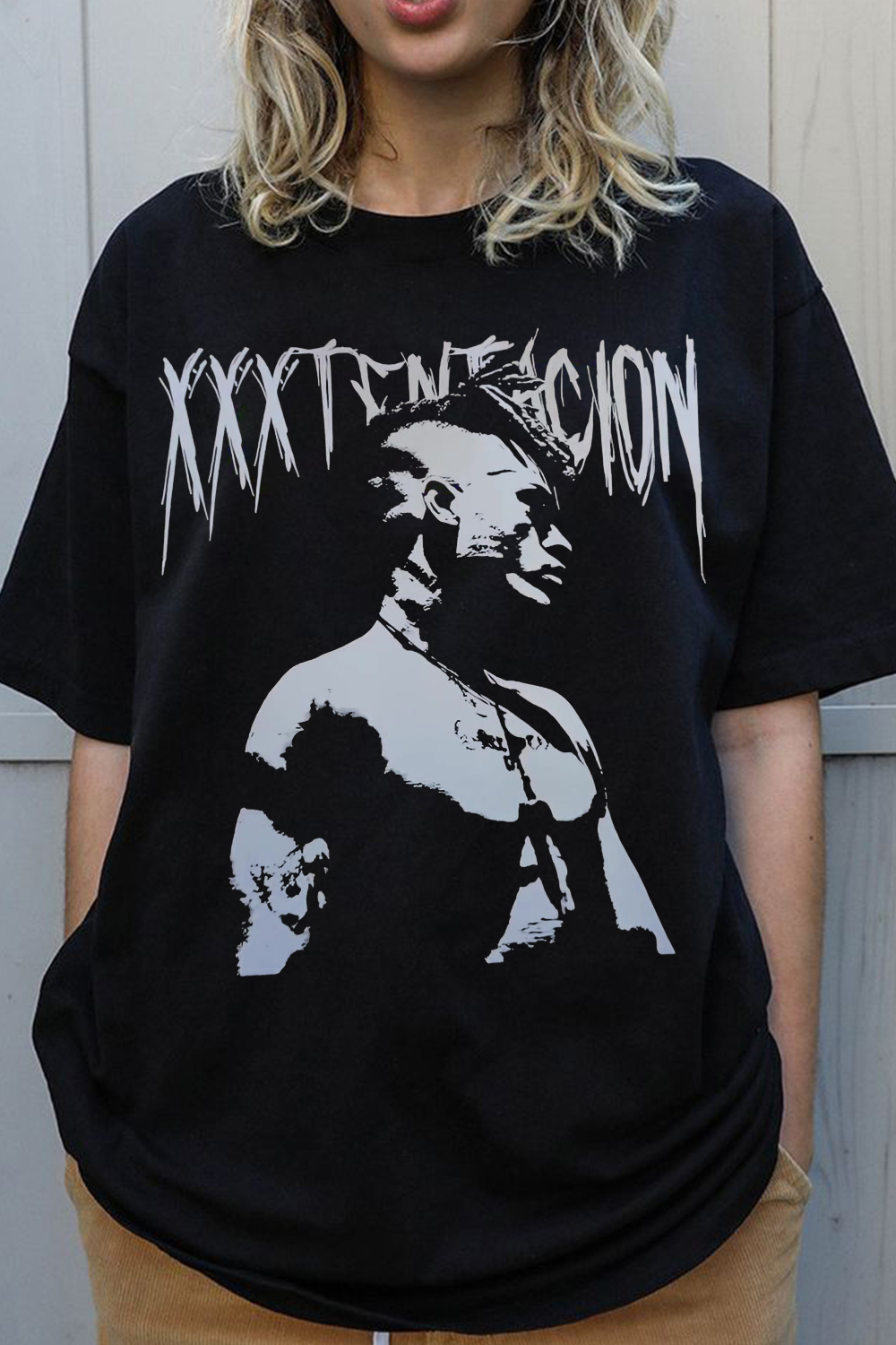 xxxtentacion simple printed short-sleeved T-shirt