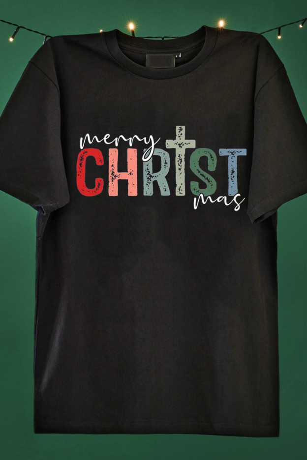 Christmas Print Short Sleeve T-Shirt