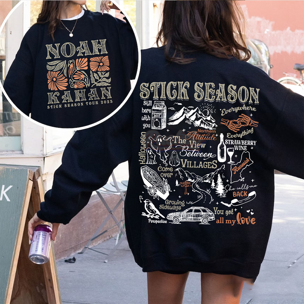 Stick Season Orange Noah Kahan 2 Side Sweatshirt