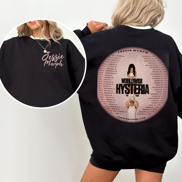 2 Sided WorldWide Hysteria The Tour Shirt, Jessie Murph Sweatshirt