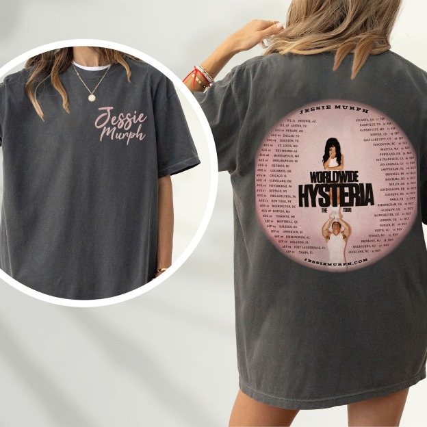 2 Sided WorldWide Hysteria The Tour Shirt, Jessie Murph T-Shirt 