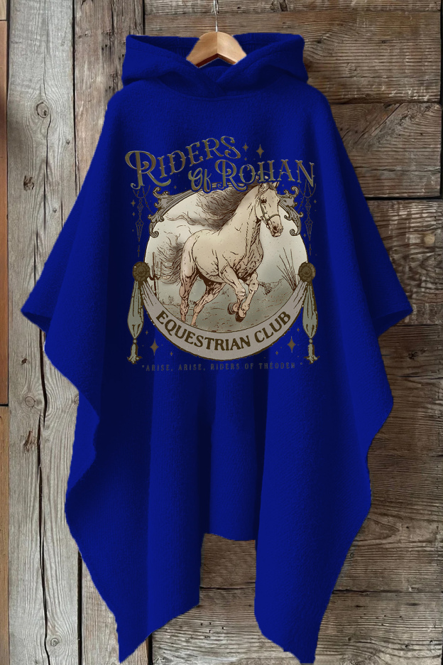Riders Of Rohan Equestrian Club Hooded Warm Shawl Cape
