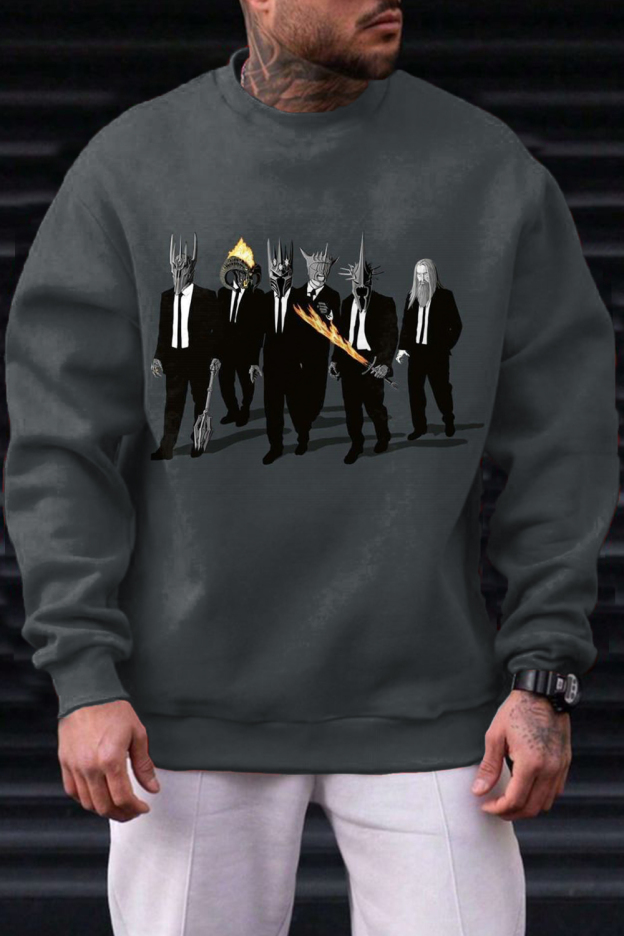 The Lord of the Rings cartoon personality round neck loose long sleeve sweatshirt