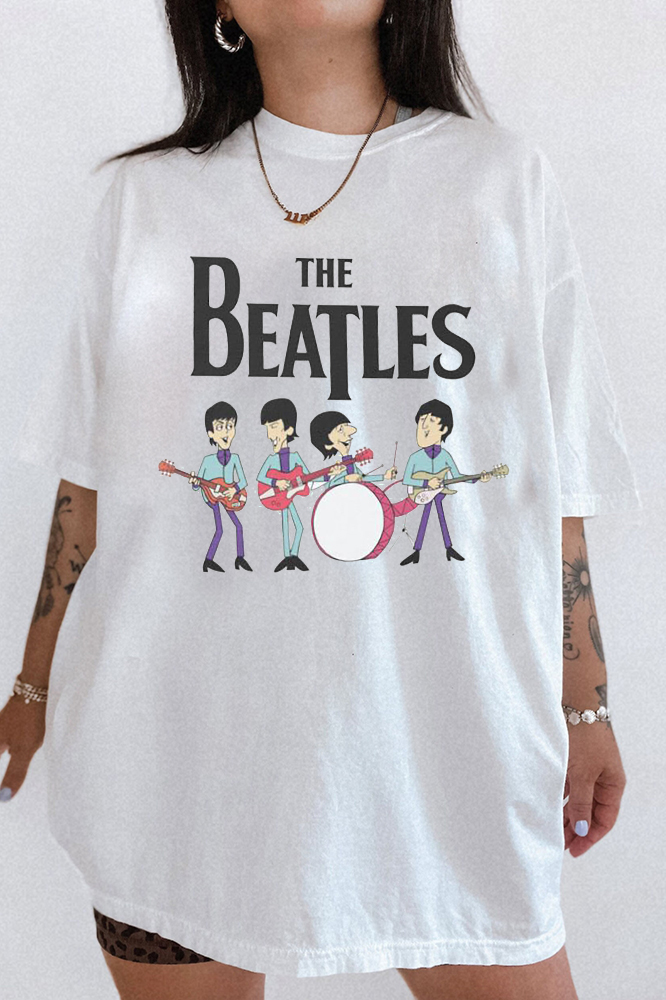 The Beatles Classic Vintage Cartoon Youth T-shirt For Women