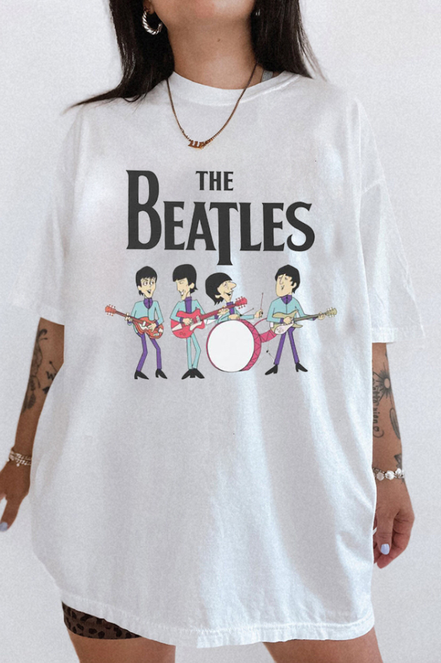 The Beatles Classic Vintage Cartoon Youth T-shirt For Women
